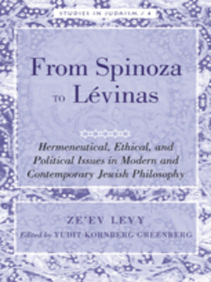 cover image of From Spinoza to Lévinas